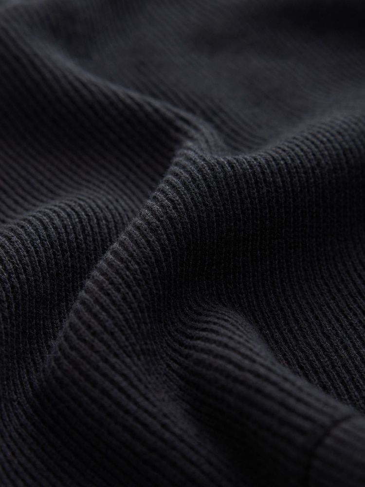 Black Knitted Zip Neck Polo Shirt (3-16yrs) - Image 4 of 4 Black Knitted Zip Neck Polo Shirt (3-16yrs) - Image 4 of 4