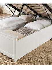 Aspire Furniture White Wooden End Lift Ottoman Storage Bed - Image 5 of 6