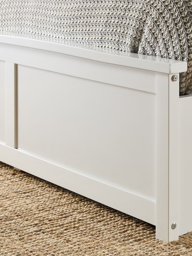 Aspire Furniture White Wooden End Lift Ottoman Storage Bed - Image 6 of 6 Aspire Furniture White Wooden End Lift Ottoman Storage Bed - Image 6 of 6