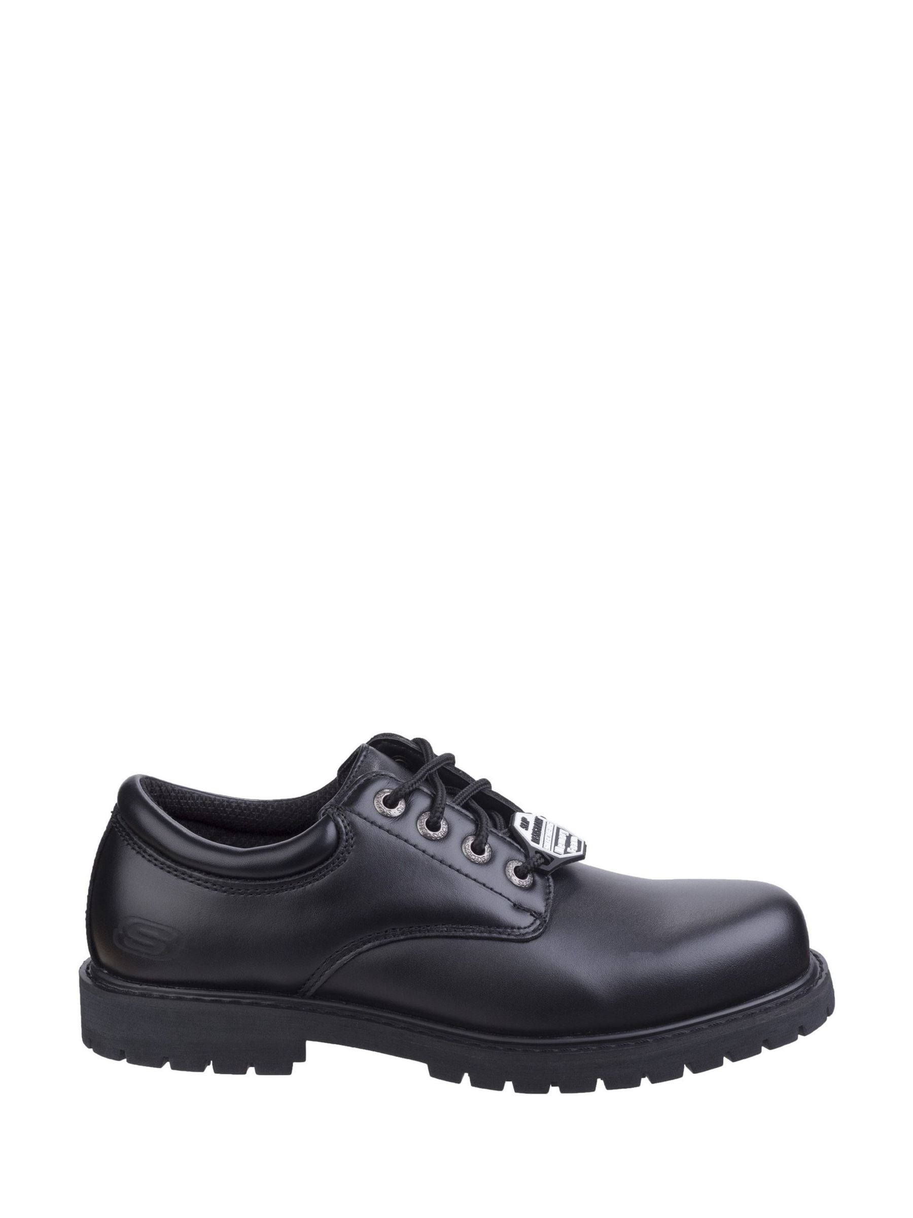 Skechers Cottonwood Elks Work Black Leather Slip Resistant Oxfords Men’s Size 14 Skechers Men main image 2