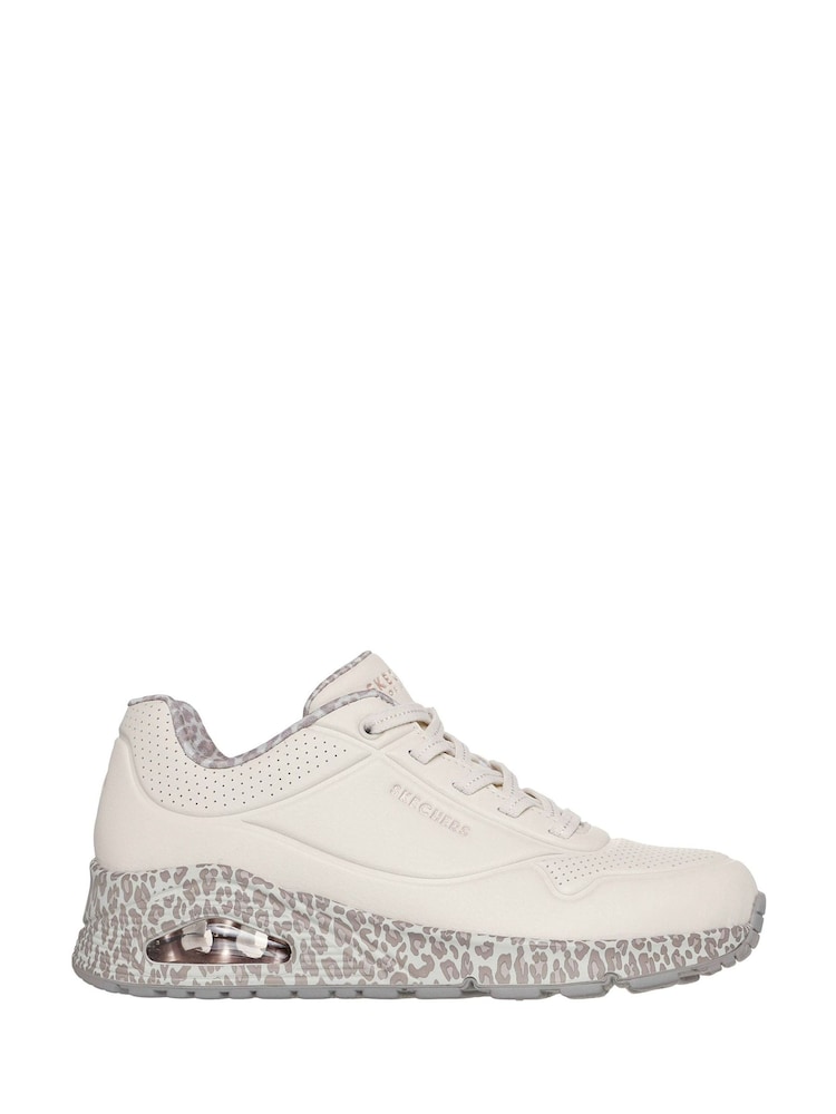 Skechers White Uno Safari Time Trainers - Image 1 of 4