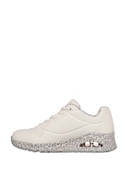 Skechers White Uno Safari Time Trainers - Image 2 of 4
