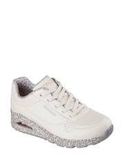 Skechers White Uno Safari Time Trainers - Image 3 of 4