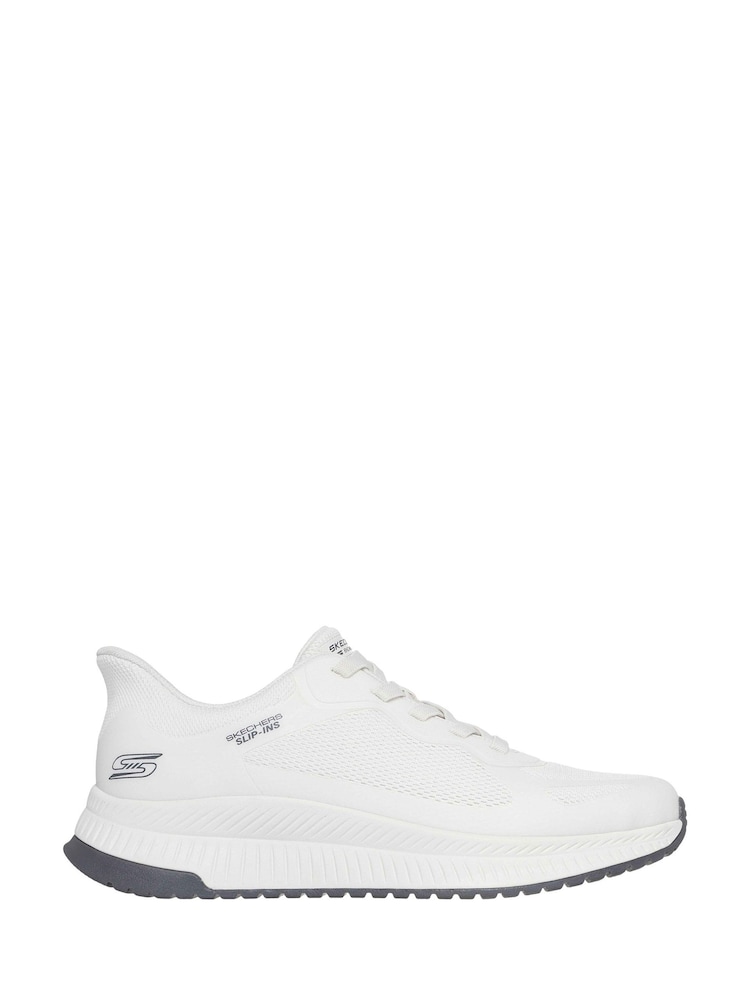 Skechers White Bobs Sport Squad Chaos 4 Trainers - Image 1 of 4