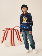 Navy Pikachu Pokemon - Christmas License Jumper (3-16yrs) - Larawan 2 ng 9