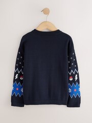 Navy Pikachu Pokemon - Christmas License Jumper (3-16yrs) - Larawan 6 ng 9