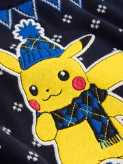 Navy Pikachu Pokemon - Christmas License Jumper (3-16yrs) - Larawan 7 ng 9