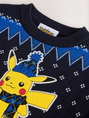 Navy Pikachu Pokemon - Christmas License Jumper (3-16yrs) - Larawan 8 ng 9