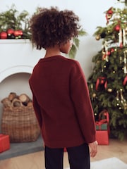 Burgundy Red Christmas Jumper (3mths-16yrs) - Image 5 of 10