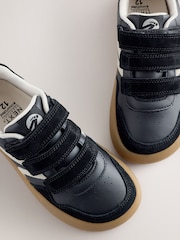 Svart - Barefoot Läder Sneakers med Tryckknäppning - Bild 6 av 6