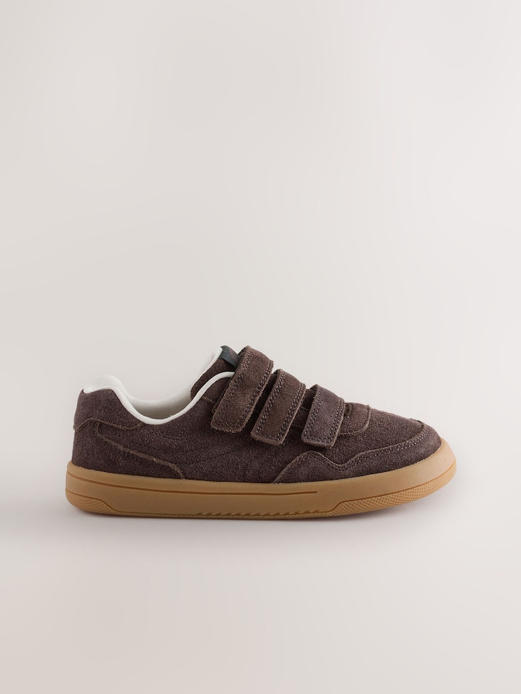 Choklad Brun - Barefoot Läder Sneakers med Tryckknäppning - Bild 2 av 5