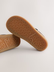 Choklad Brun - Barefoot Läder Sneakers med Tryckknäppning - Bild 3 av 5