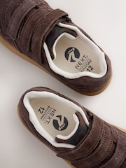 Choklad Brun - Barefoot Läder Sneakers med Tryckknäppning - Bild 5 av 5