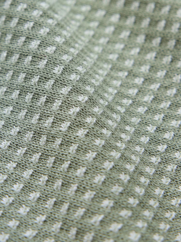 Green Textured Knitted Popper Neck Polo Shirt (3mths-7yrs) - Image 8 of 8 Green Textured Knitted Popper Neck Polo Shirt (3mths-7yrs) - Image 8 of 8