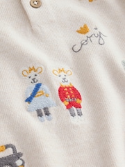 Ecru Long Sleeve Knitted Polo Shirt (3mths-7yrs) - Image 4 of 4