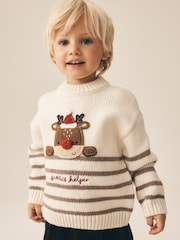 Neutral Christmas Crew Neck Jumper (3mths-7yrs) - Image 1 of 8