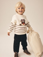 Neutral Christmas Crew Neck Jumper (3mths-7yrs) - Image 2 of 8