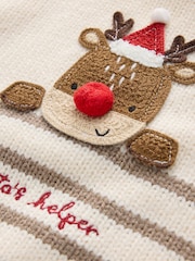 Neutral Christmas Crew Neck Jumper (3mths-7yrs) - Image 7 of 8