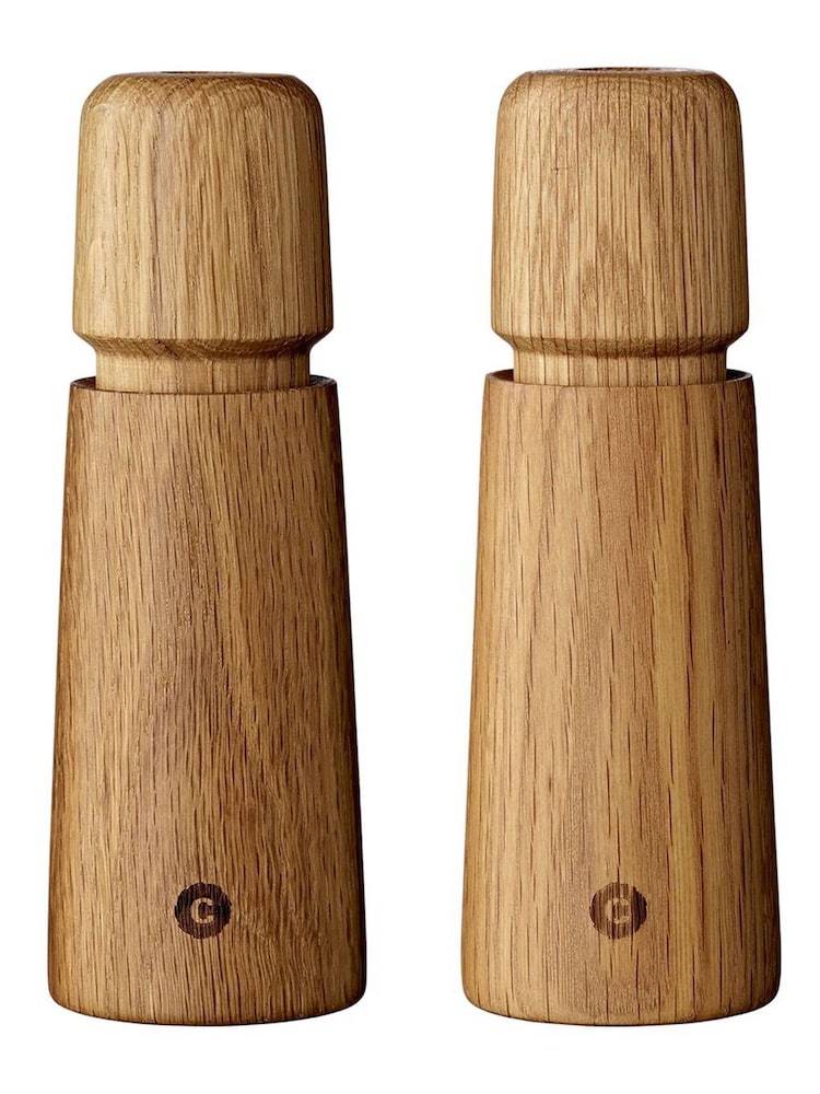 Crush Grind Set of 2 Oak Stockholm Salt and Pepper Grinders - Image 1 of 1