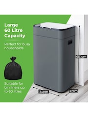 Tower Grey Ozone 60L Sensor Bin - Image 4 of 11
