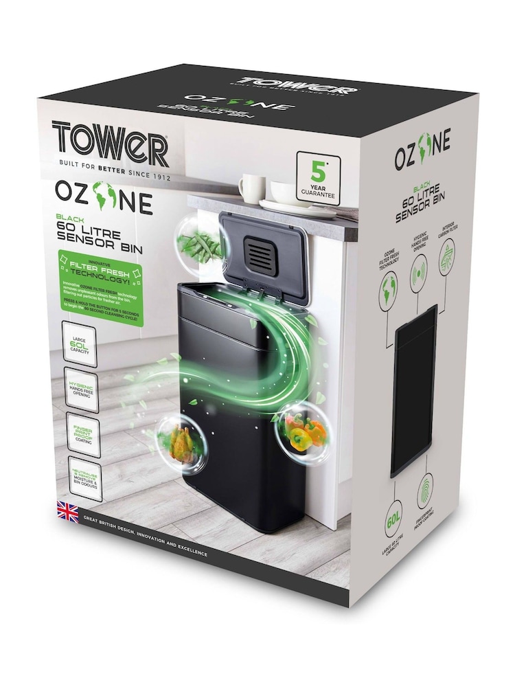 Tower Black Ozone 60L Sensor Bin - Image 11 of 11