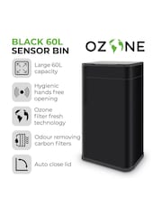 Tower Black Ozone 60L Sensor Bin - Image 3 of 11