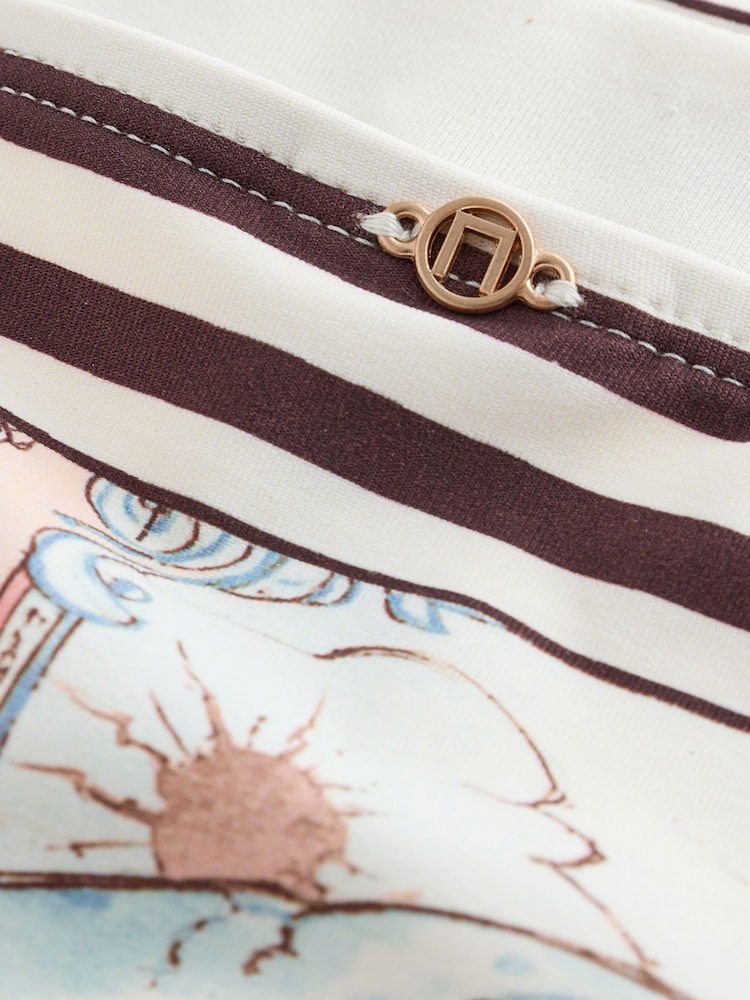 Cream/Blue Map - Высокие трусы бикини - Изображение 3 3 Cream/Blue Map - Высокие трусы бикини - Изображение 3 3