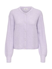 JDY Purple Long Sleeve Cardigan With Pearl Button - Image 1 of 2