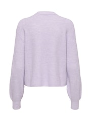 JDY Purple Long Sleeve Cardigan With Pearl Button - Image 5 of 5