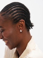 Simply Silver 925 Sterling Silver Rose Polished Stud Earrings - Image 2 of 3