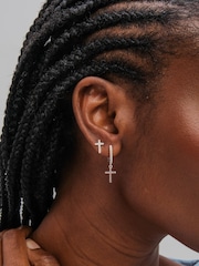 Inicio Cross Hoop and Stud Earrings Pack of 2 - Bild 3 von 3