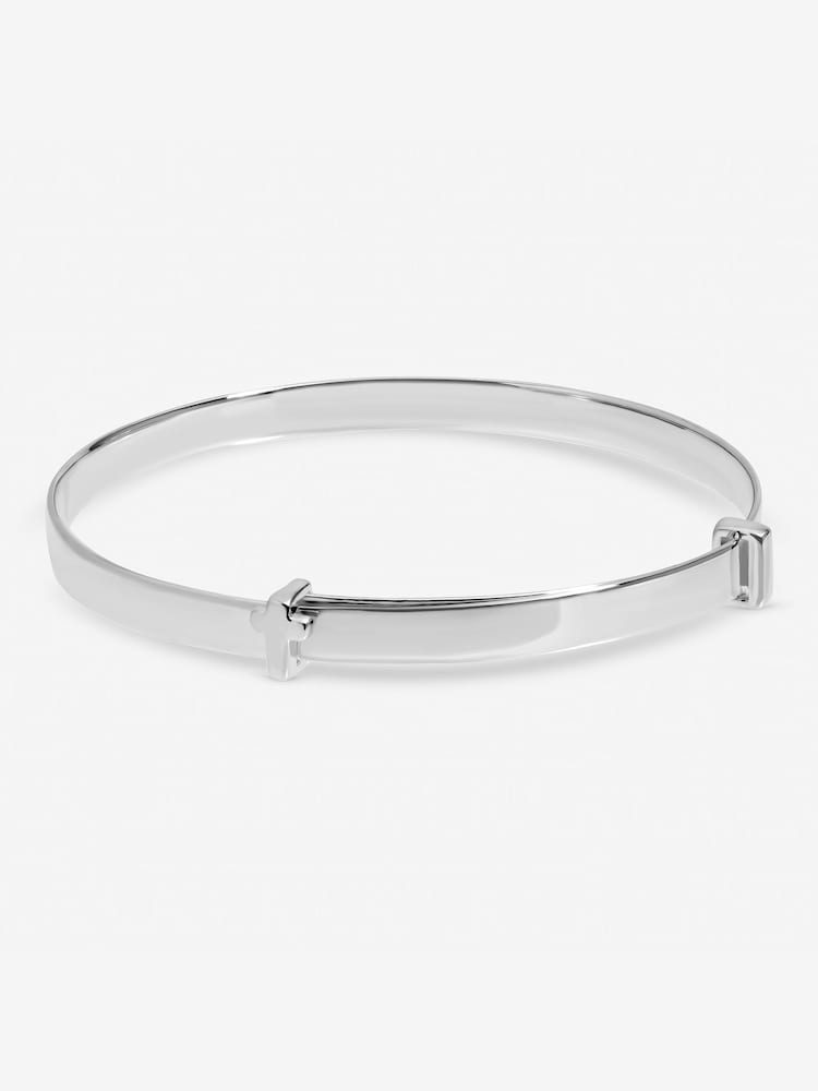 Simply Silver 925 Sterling Silver Christening Cross Bangle Gift Box - Image 1 of 1