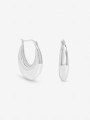 Inicio Sterling Silver Plated Chunky Curved Creole Hoops - Image 1 of 1