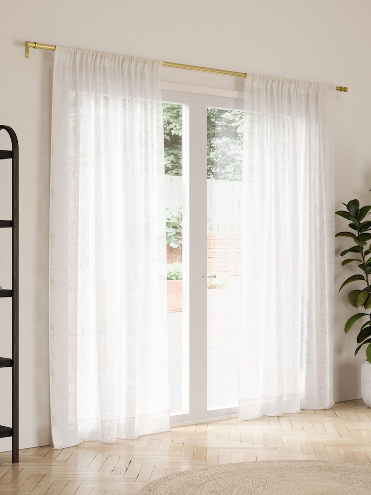 Umbra Brass Cappa Curtain Pole 91- 168cm - Image 1 of 5