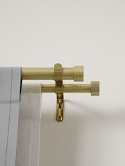 Umbra Brass Cappa Double Curtain Pole 91- 168cm - Image 3 of 5