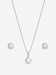 Inicio Sterling Silver Plated Cubic Zirconia Bezel Set Gift Box - Image 1 of 1