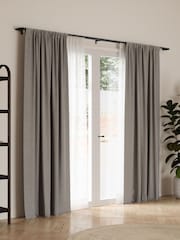 Umbra Black Twilight Double Curtain Pole 76- 213cm - Image 1 of 5