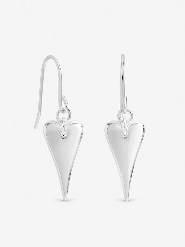 Inicio Sterling Silver Plated Heart Fishhook Earrings - Image 1 of 1