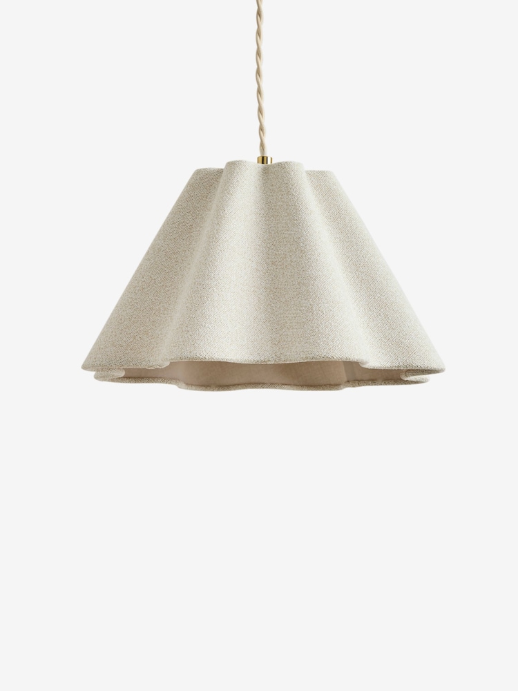Laura Ashley Cream Scallop Wavy Fabric Shade - Image 6 of 6 Laura Ashley Cream Scallop Wavy Fabric Shade - Image 6 of 6