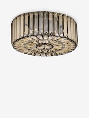 Laura Ashley Champagne Gold Fernhurst 3 Light Flush Ceiling Light - Image 5 of 6