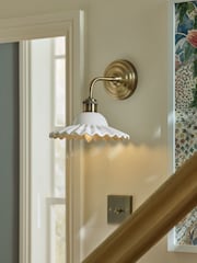 Laura Ashley White Beca Wall Light - Image 1 of 6
