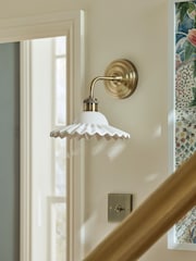 Laura Ashley White Beca Wall Light - Image 2 of 6