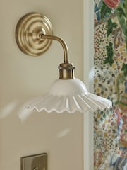 Laura Ashley White Beca Wall Light - Image 3 of 6