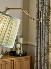 Laura Ashley Brass Hemsley Silk Floor Lamp - Image 3 of 6