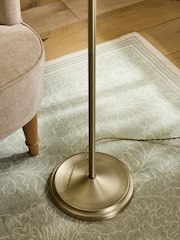 Laura Ashley Brass Hemsley Silk Floor Lamp - Image 4 of 6