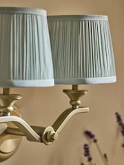 Laura Ashley Brass Hemsley Pleated Wall Light - Image 3 of 5