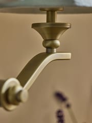 Laura Ashley Brass Hemsley Pleated Wall Light - Image 4 of 5