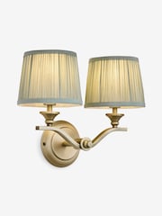 Laura Ashley Brass Hemsley Pleated Wall Light - Image 5 of 5