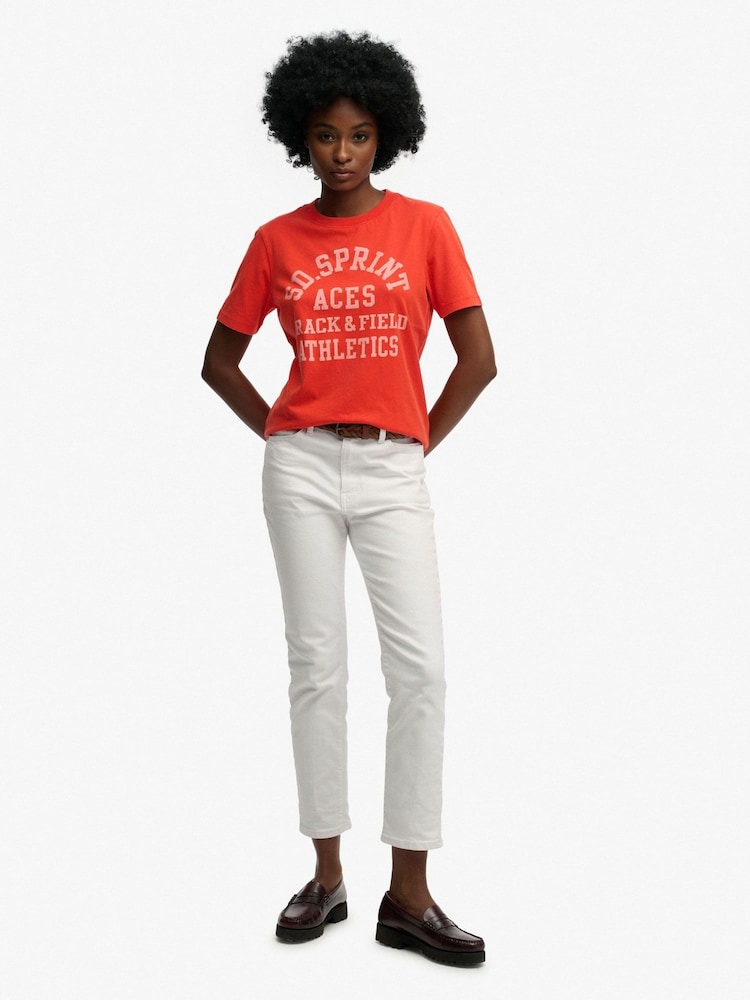 Superdry Red SUPERDRY Vintage Prep Pocket T-Shirt - Image 2 of 5 Superdry Red SUPERDRY Vintage Prep Pocket T-Shirt - Image 2 of 5