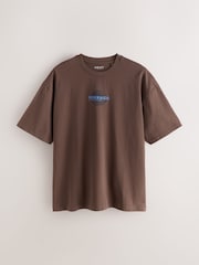 Brown Japan Tree Regular Fit Graphic Print Heavy Weight T-Shirt - Image 6 of 8